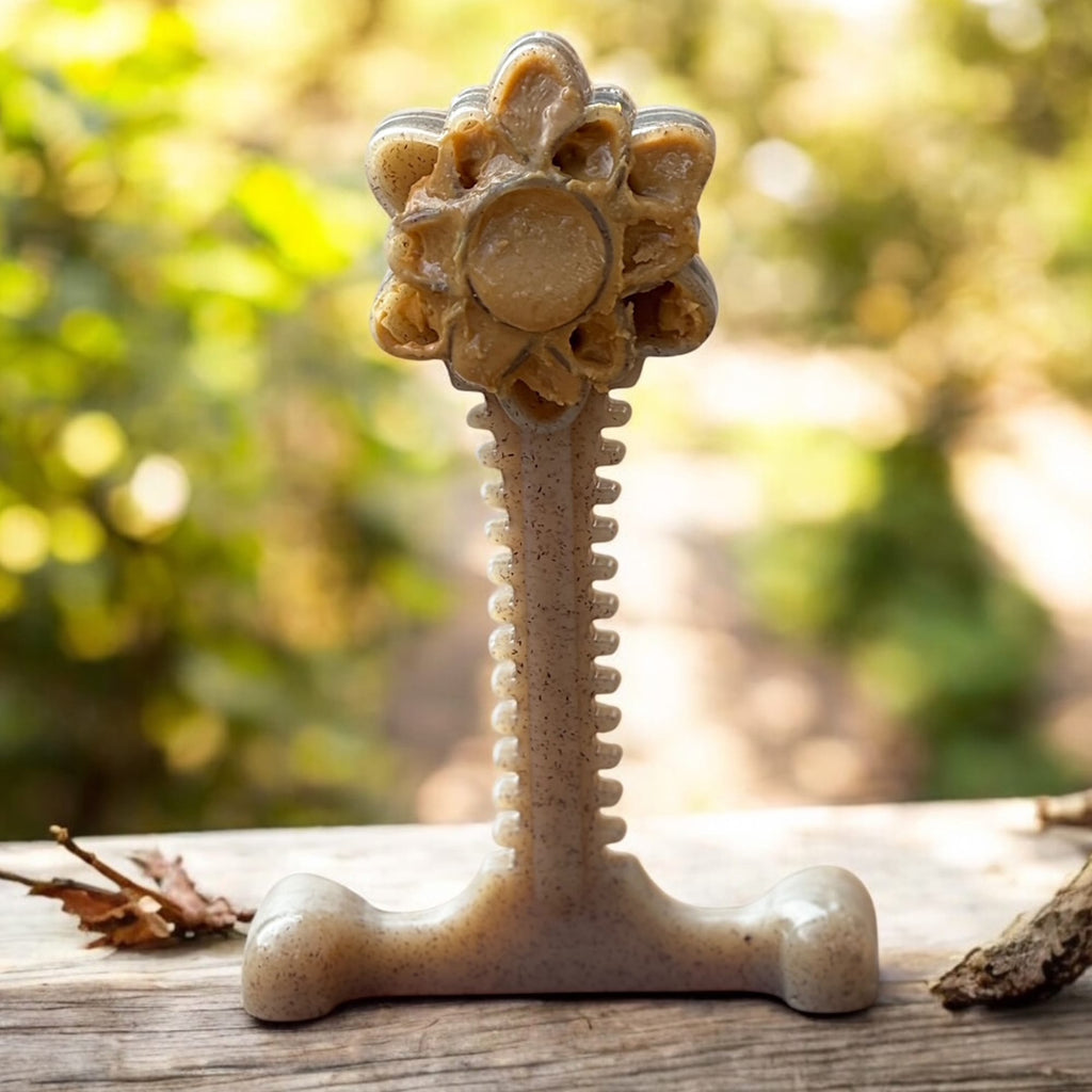Honey Bone Dental Flower Tower - Indestructible Nylon Dog Chew Toy XL | USA