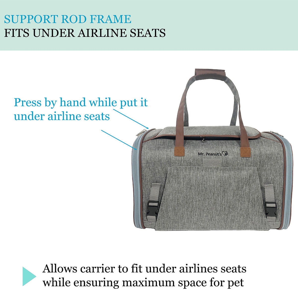 Mr. Peanut's Gold Series Standard Size Airline Compliant Expandable Pet Carrier V3.0