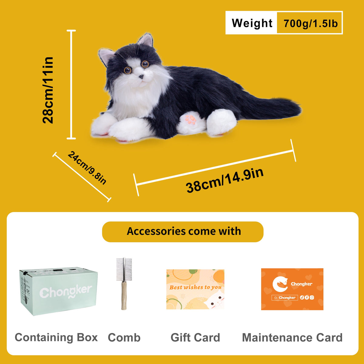 Percy Robot Cat - Interactive Emotional Support Pet Weighted